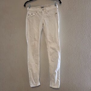 True Religion Womens Jeans 25 White Sequin Skinny